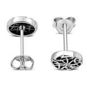 6pairs, Round Celtic Silver Stud Earrings, ep296